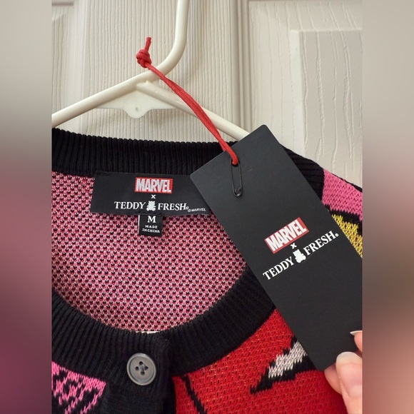 Teddy Fresh Pink and Black Marvel Cardigan Scarlett Witch - Picture 2 of 7